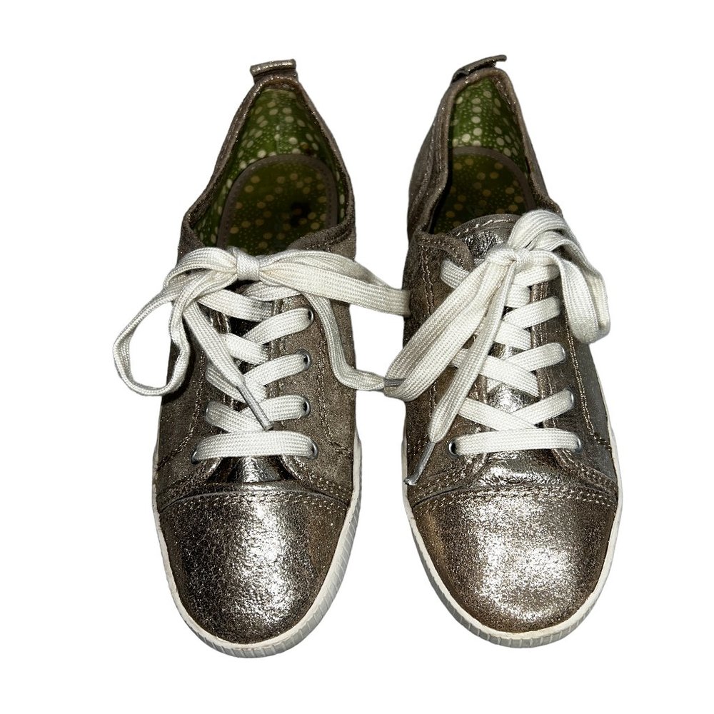 Boden Gold Metallic Canvas Low-Profile Sneakers EU 38 US 7 - Picture 7 of 10